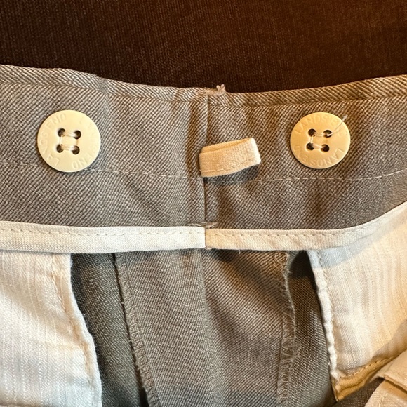 Lands End Direct Merchant Tan Pleated Deep Pockets Suspender Dress Pants Sz 32 - Picture 9 of 15